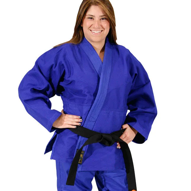 14 oz Hayashi Single Weave Judo Uniform - Blue