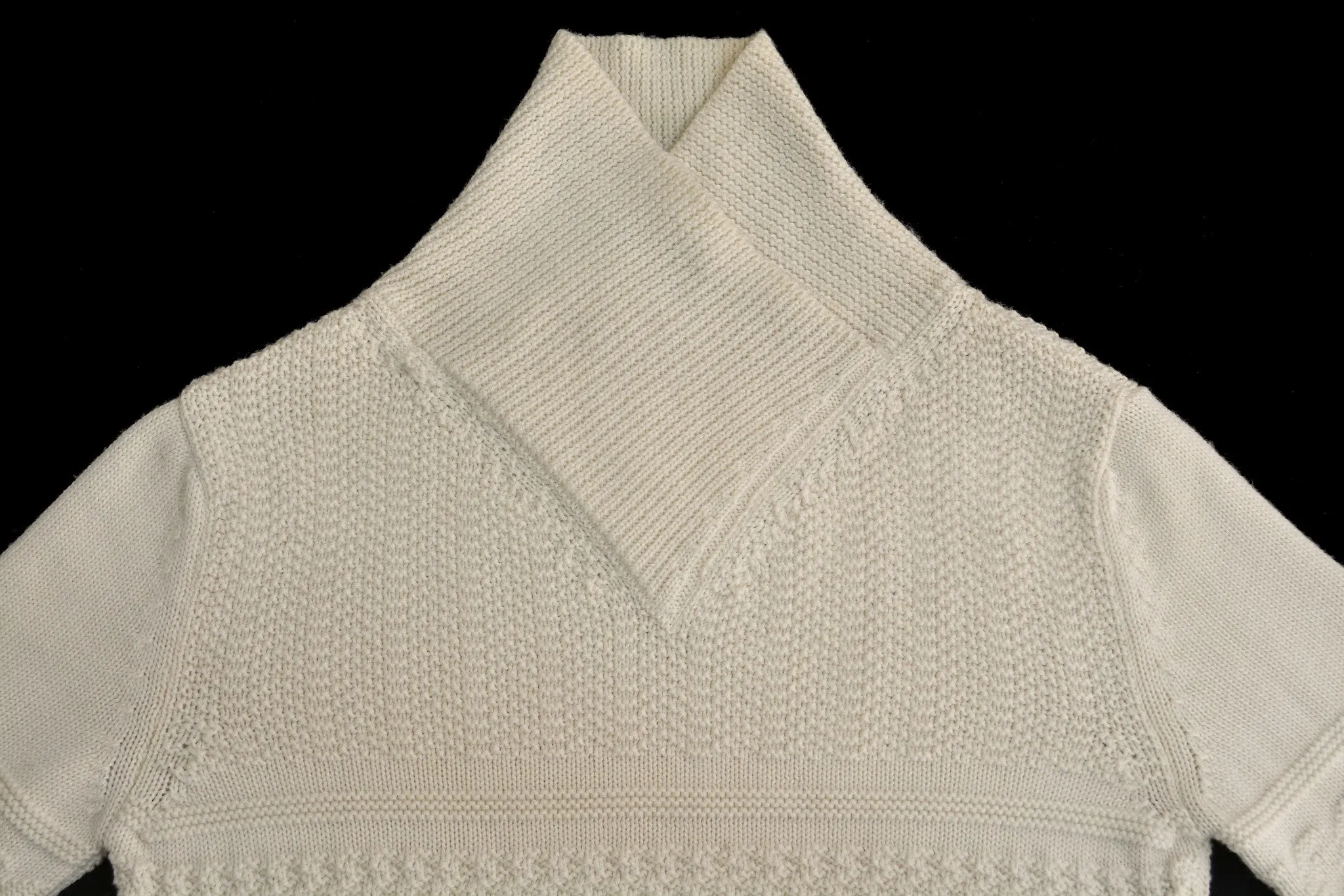 2006 Heavy Virgin Wool Futuristic Aran Sweater