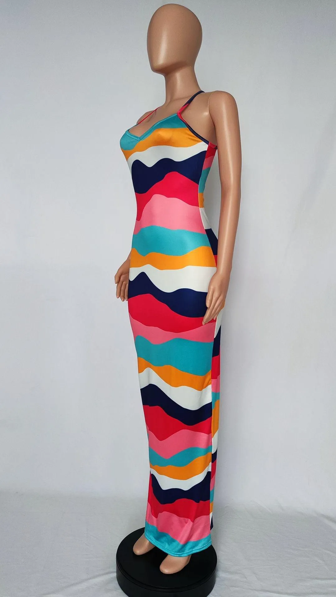 Abstract Collection- Bodycon Bohemian Sundress