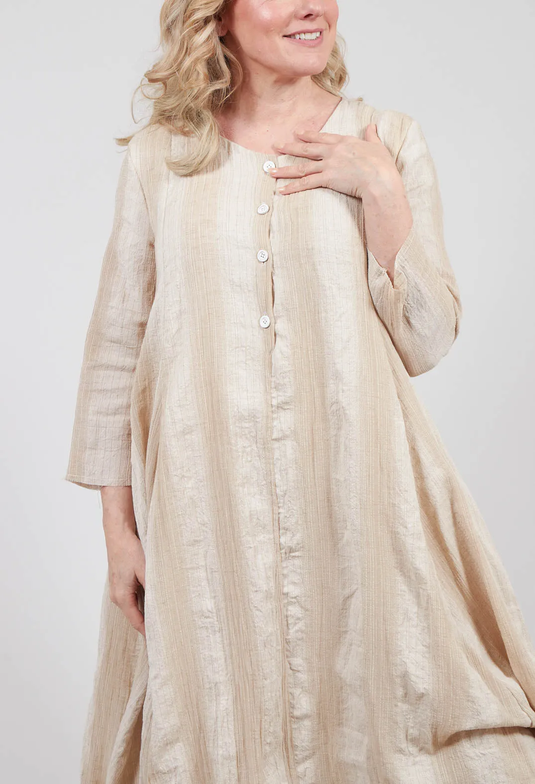 Adele Double Dress in Beige