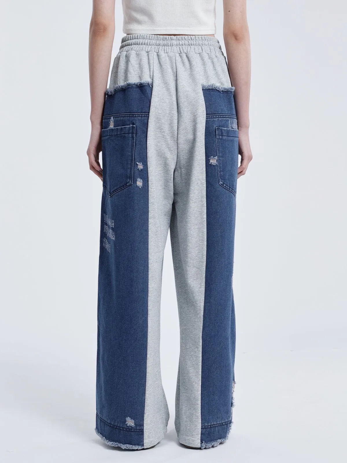 Aelfric Eden Denim Patchwork Sweatpants