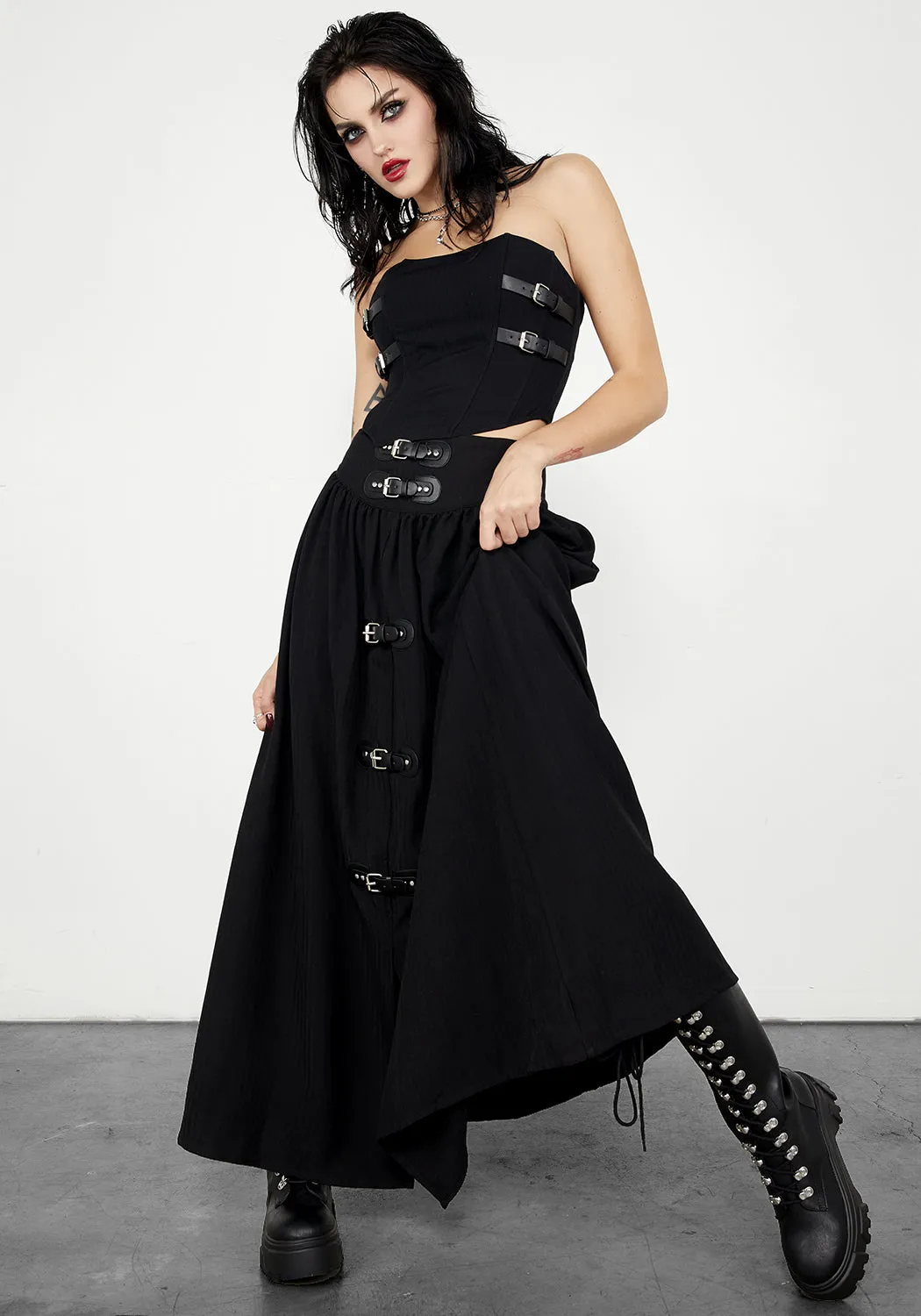 Afterlife Buckled Maxi Skirt