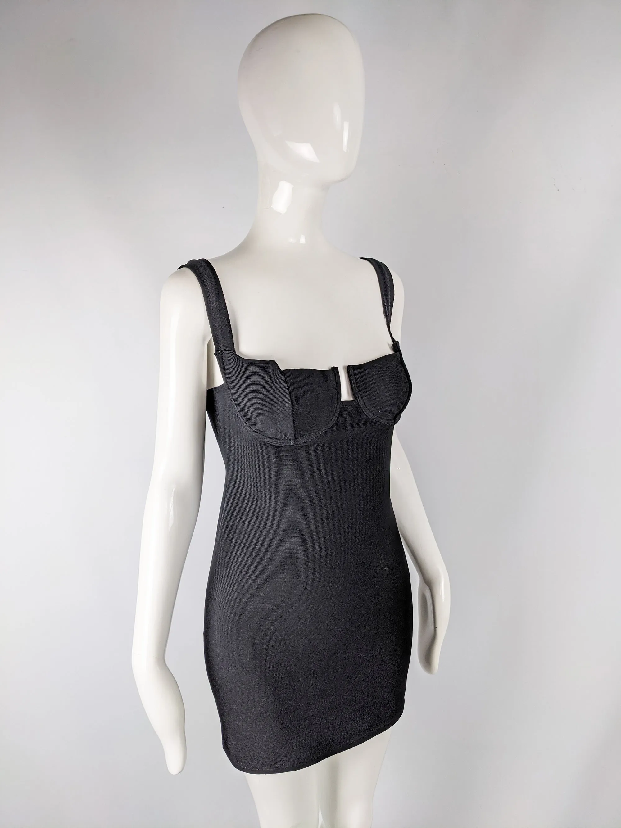 Andrea Templer Paris Vintage Architectural Bust Bodycon Dress, 1990s