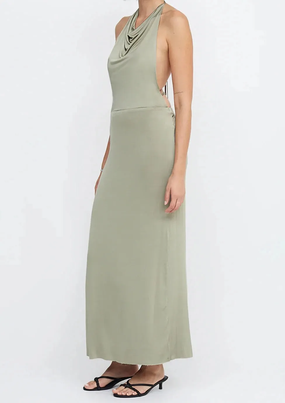 Ariel Halter Maxi Dress - Sage