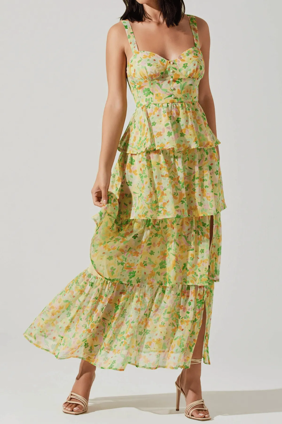 ASTR THE LABEL - MIDSUMMER FLORAL TIERED MAXI DRESS