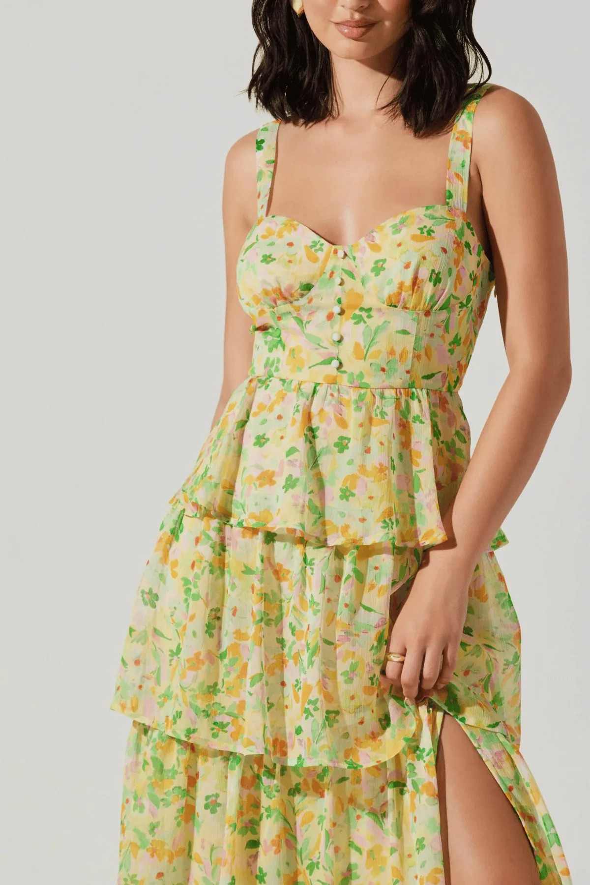 ASTR THE LABEL - MIDSUMMER FLORAL TIERED MAXI DRESS