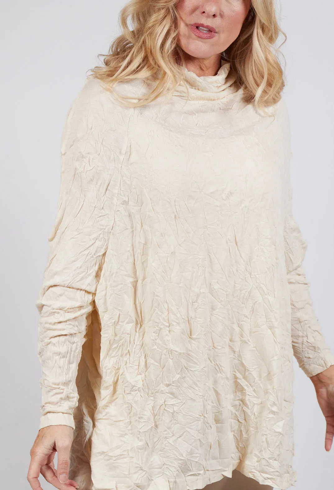 Asymmetric Crinkle Top in Bone