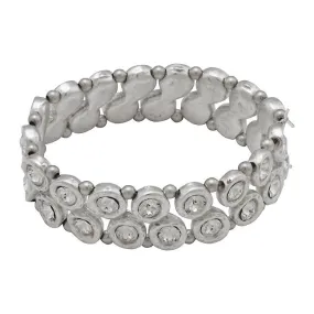 Avant Garde Paris Silver Dazzling Crystal Bracelet