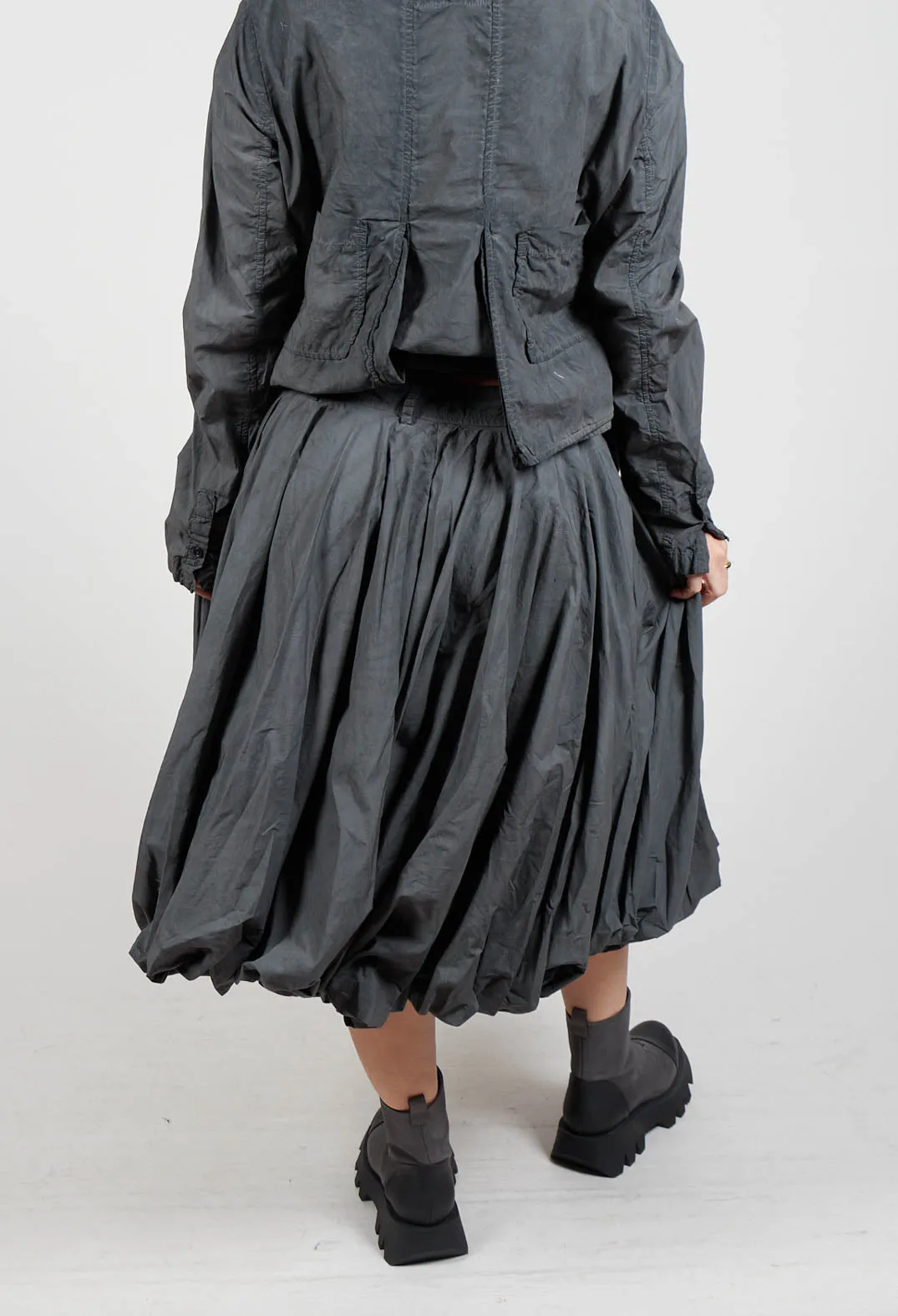 Balloon Skirt in Coal Cloud