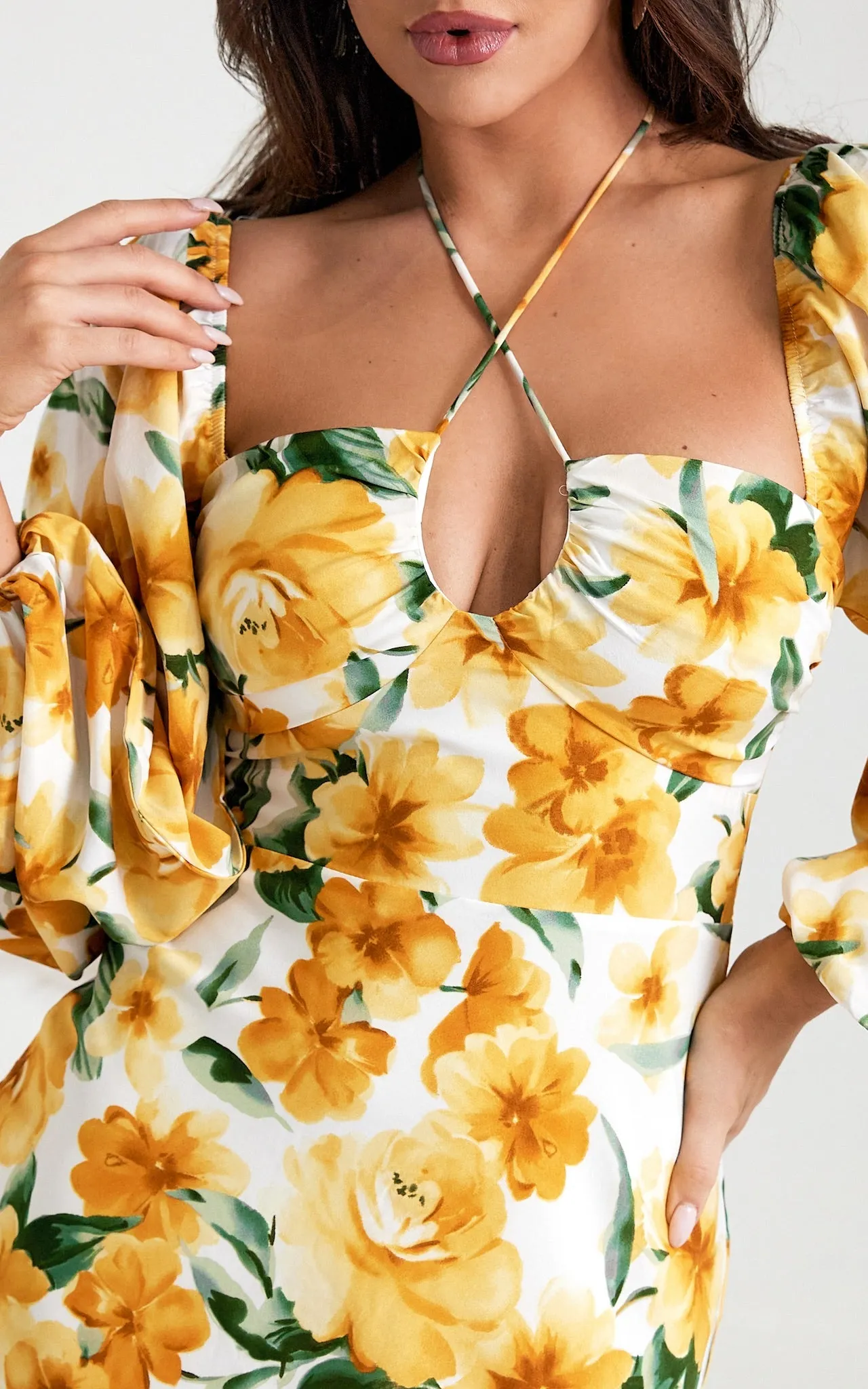 Becca Maxi Dress - Yellow Floral