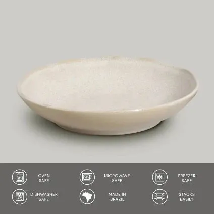 Bio Latte Stoneware Salad Bowl Set