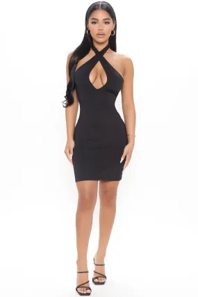 Blake Smooth Mini Dress - Black