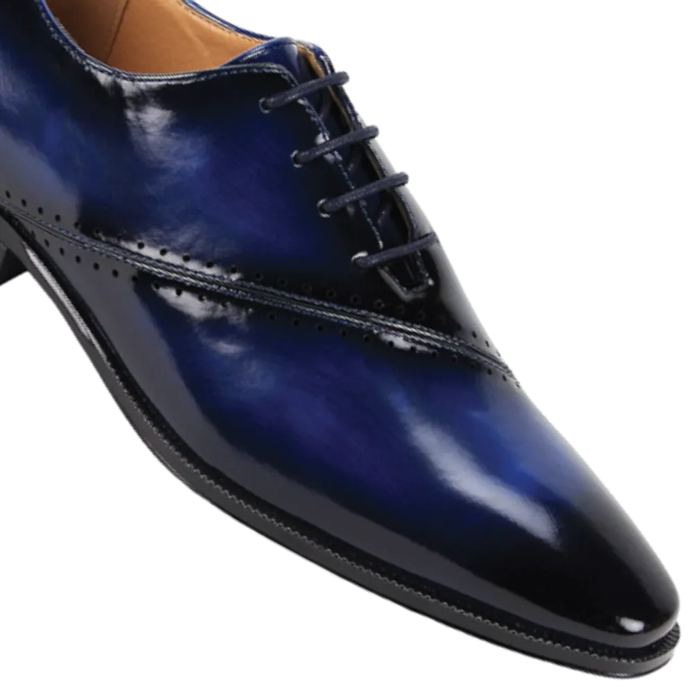 Blue Antonio Cerrelli Men's Lace-Up Dress Shoes Style No-7028