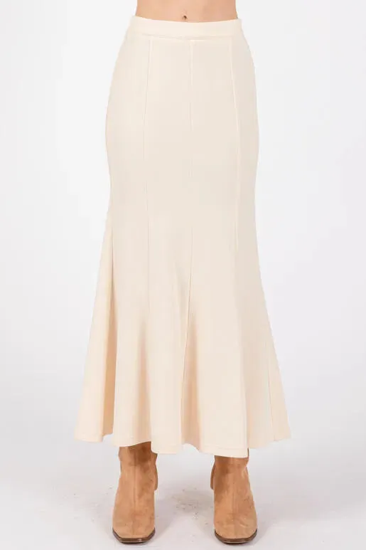 Butter Cream Bliss A-Line Maxi Skirt