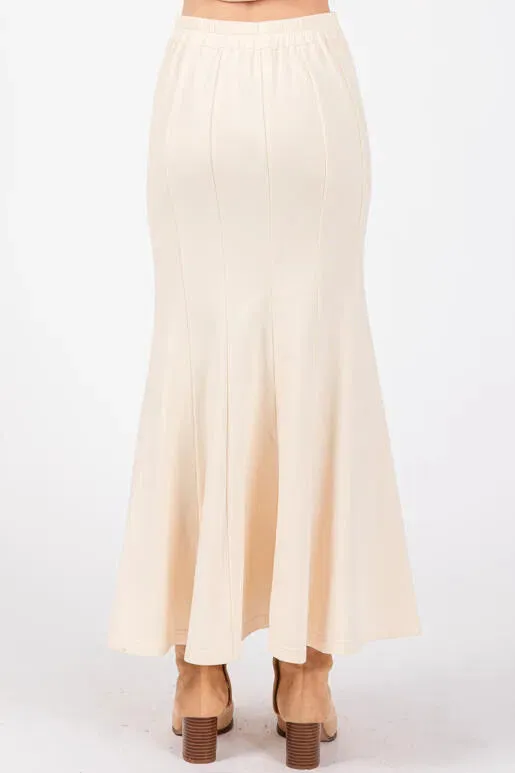 Butter Cream Bliss A-Line Maxi Skirt