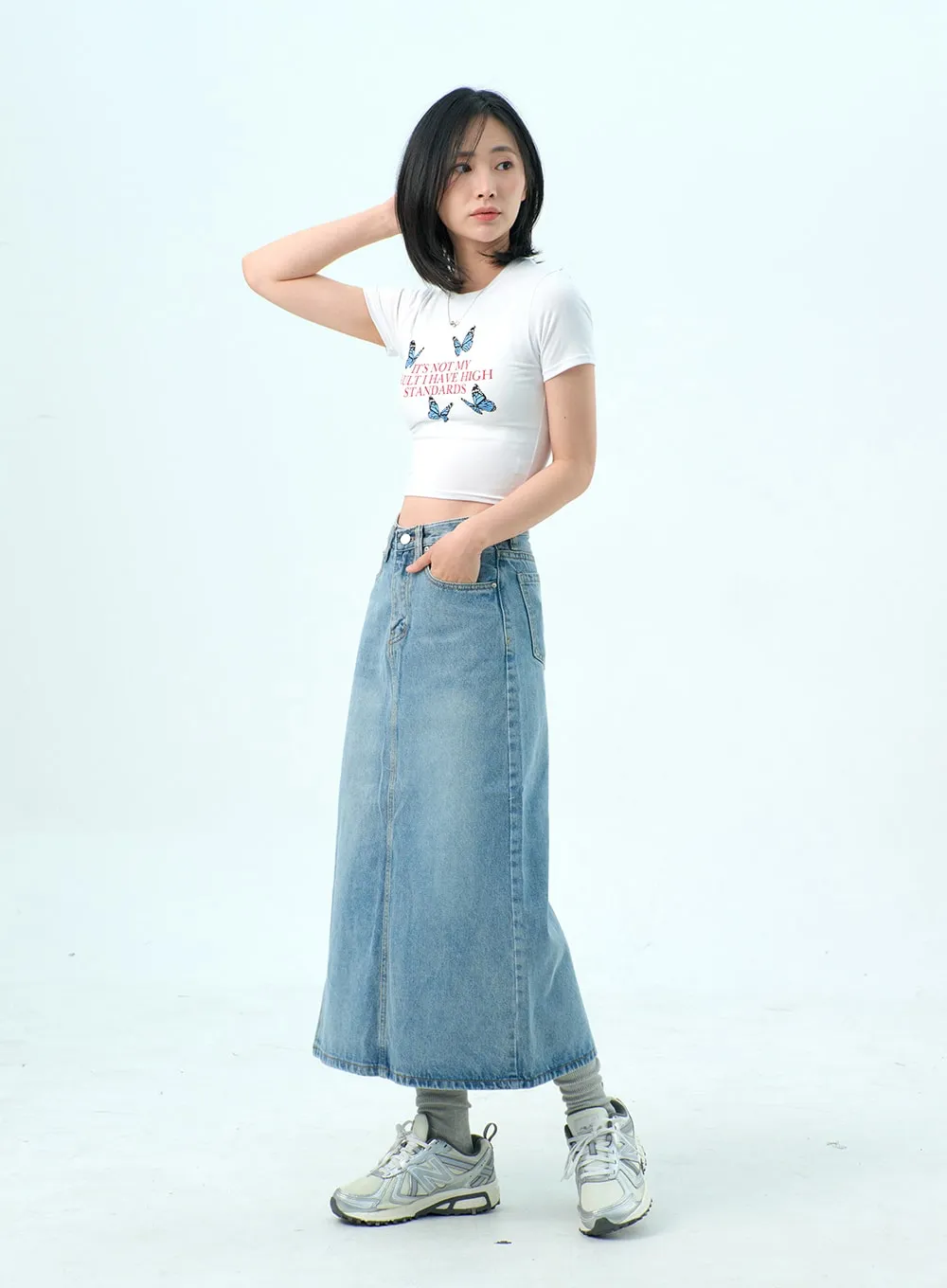 Butterfly Cropped Tee OY318