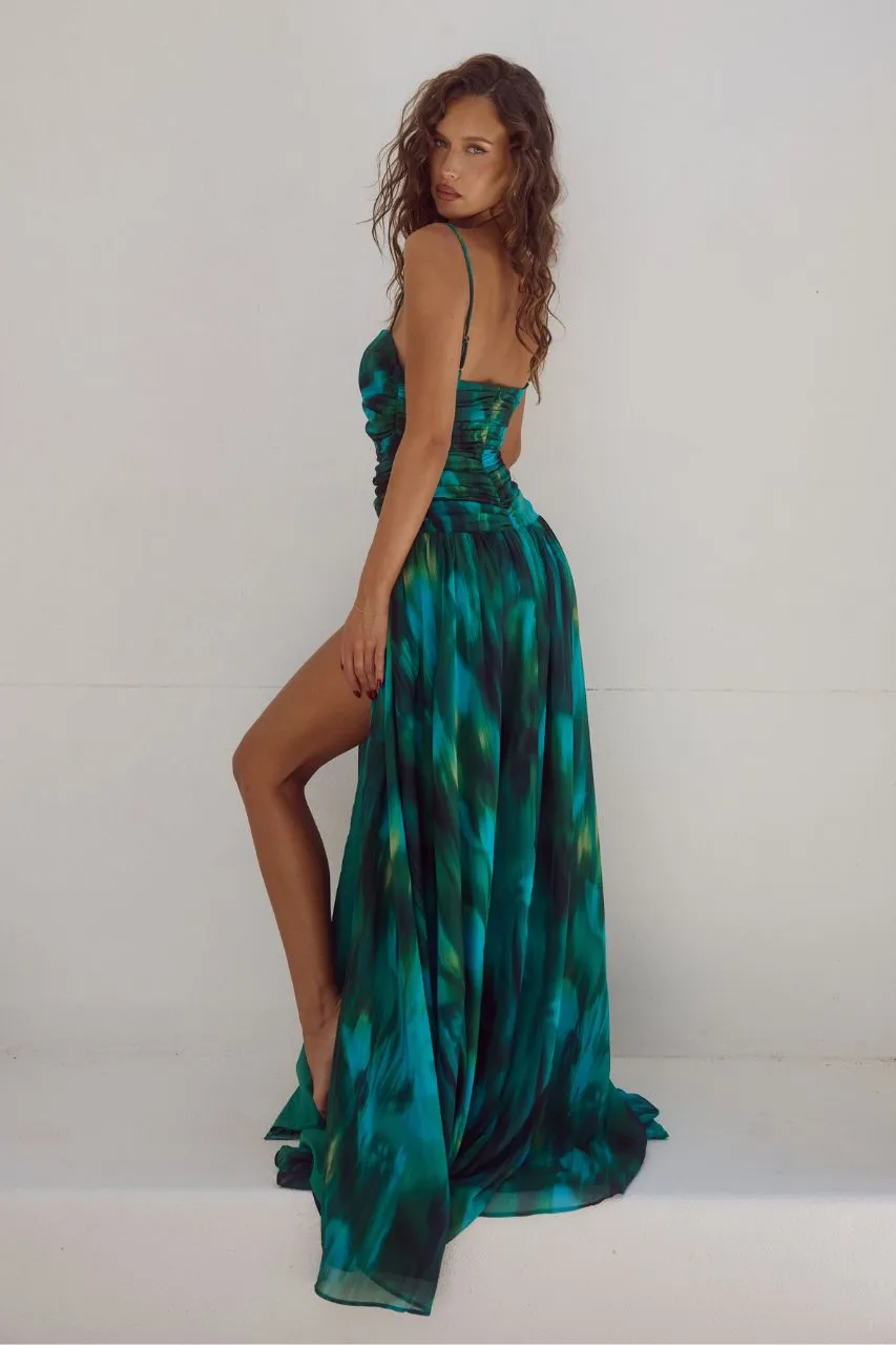 CAMILLE MAXI DRESS - CABANA GREEN