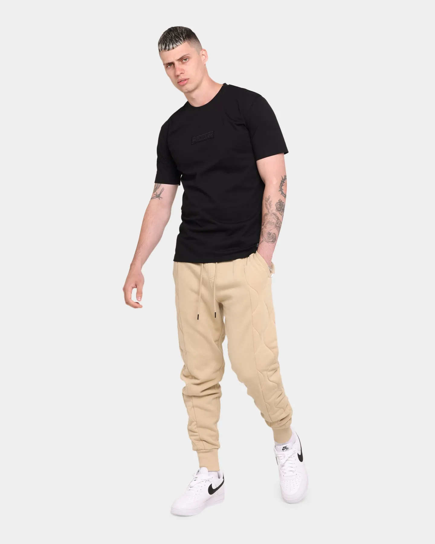 Carré Motor Quilted Trackpants Stone