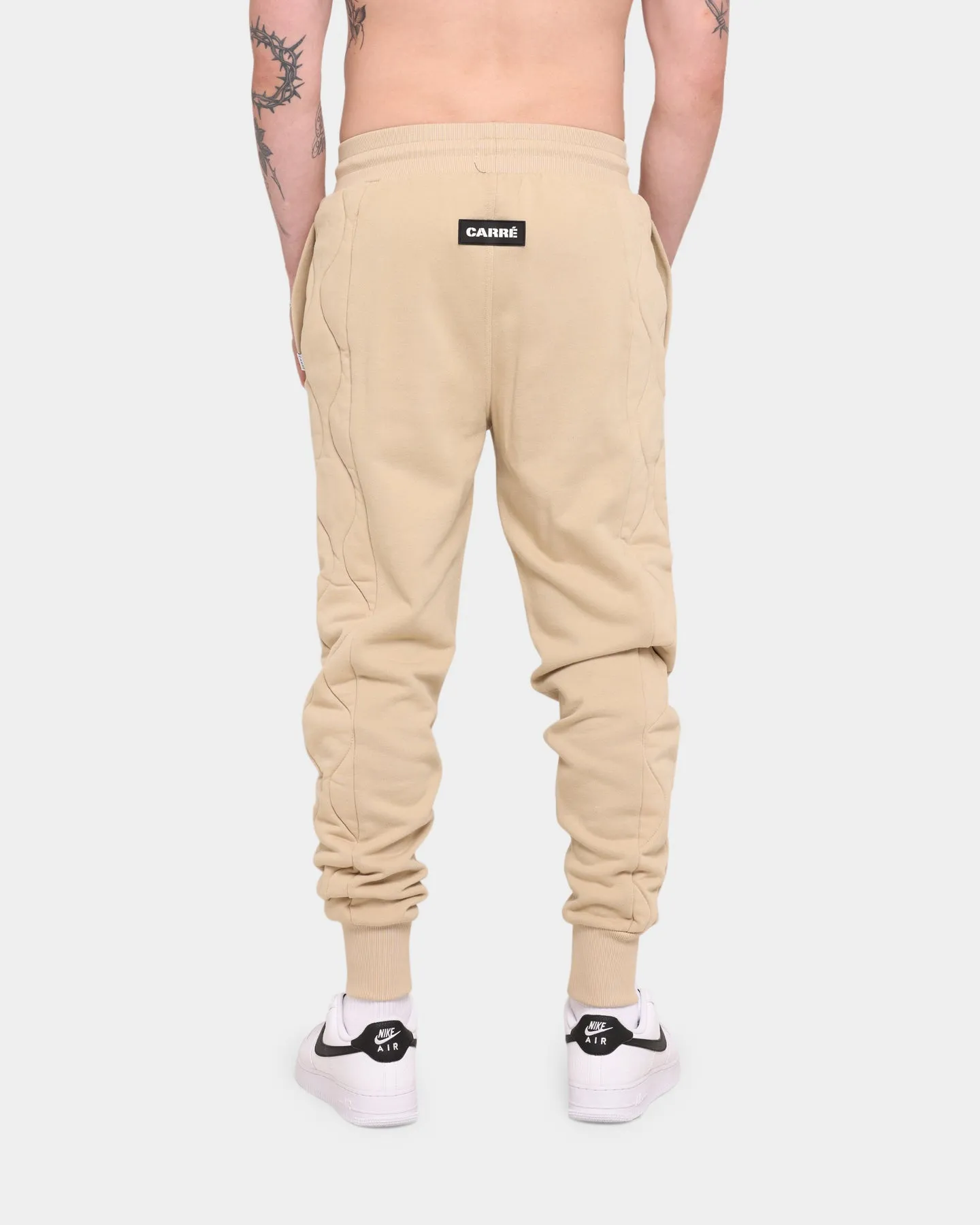 Carré Motor Quilted Trackpants Stone