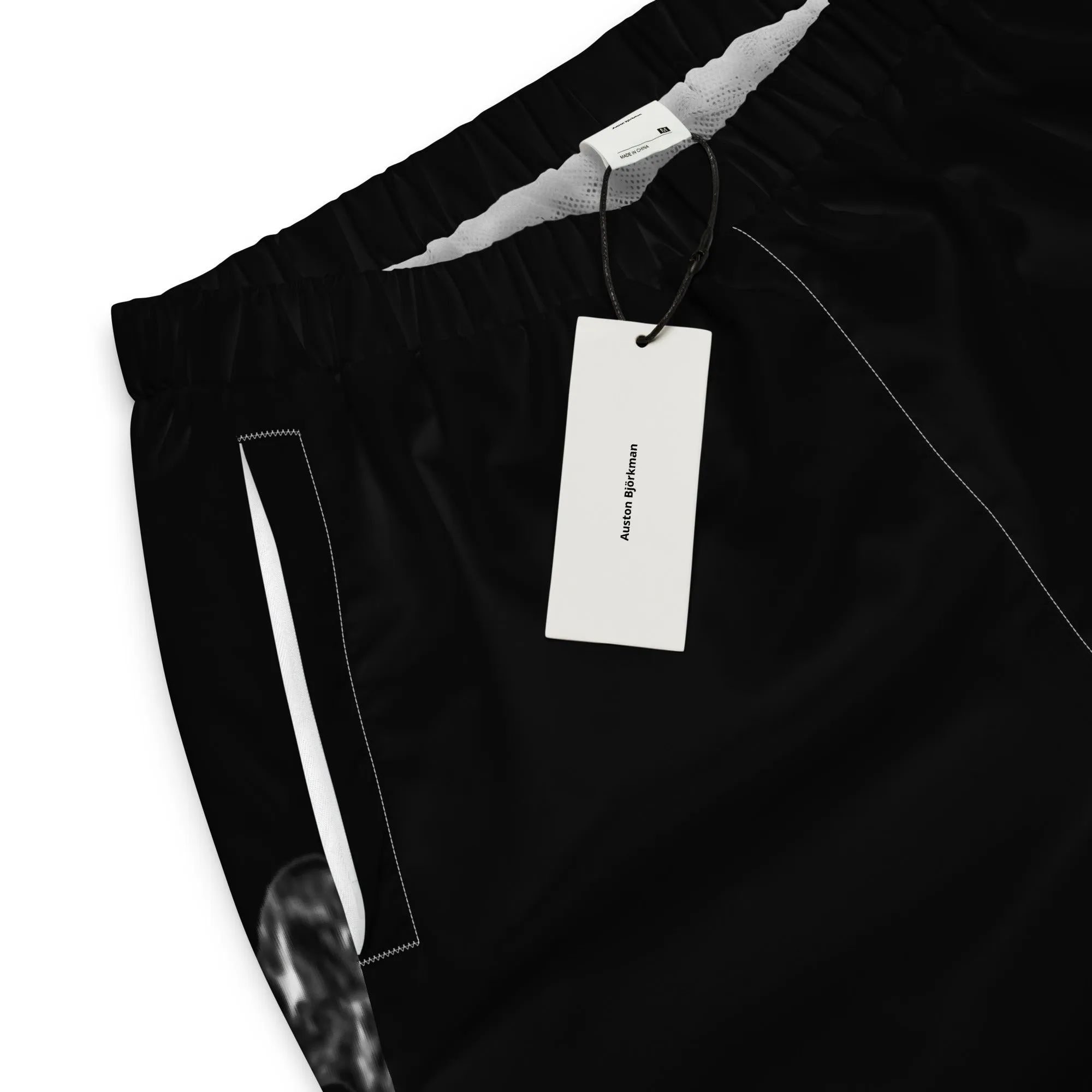 Chain Harness Black Track Pants