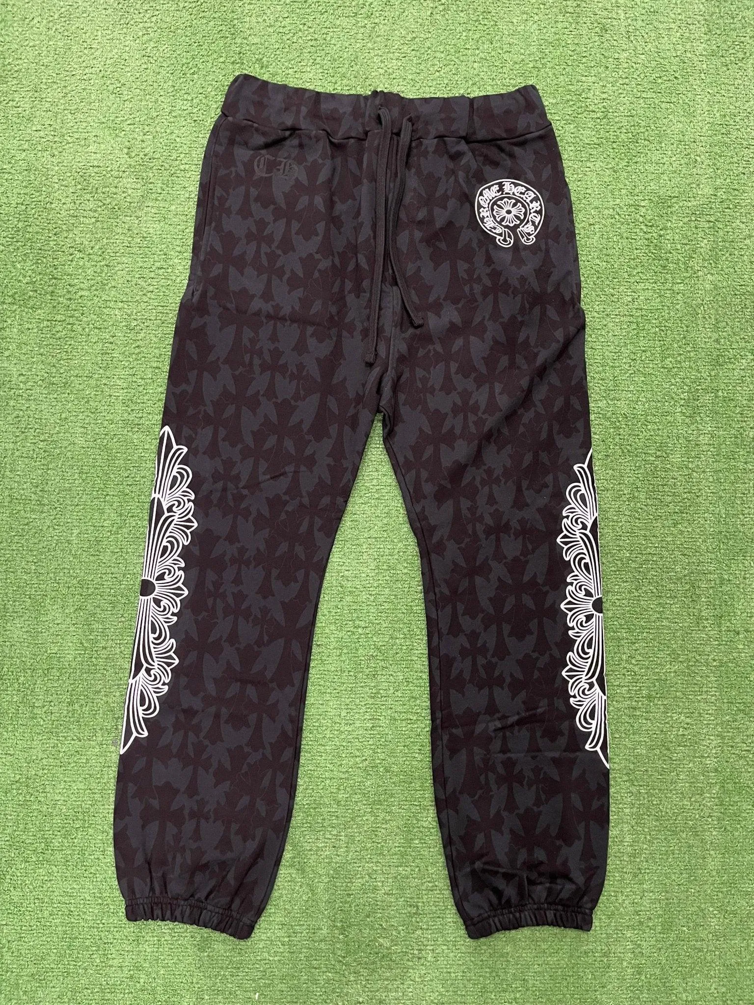 Chrome Hearts Cemetery Cross Sweatpants Black