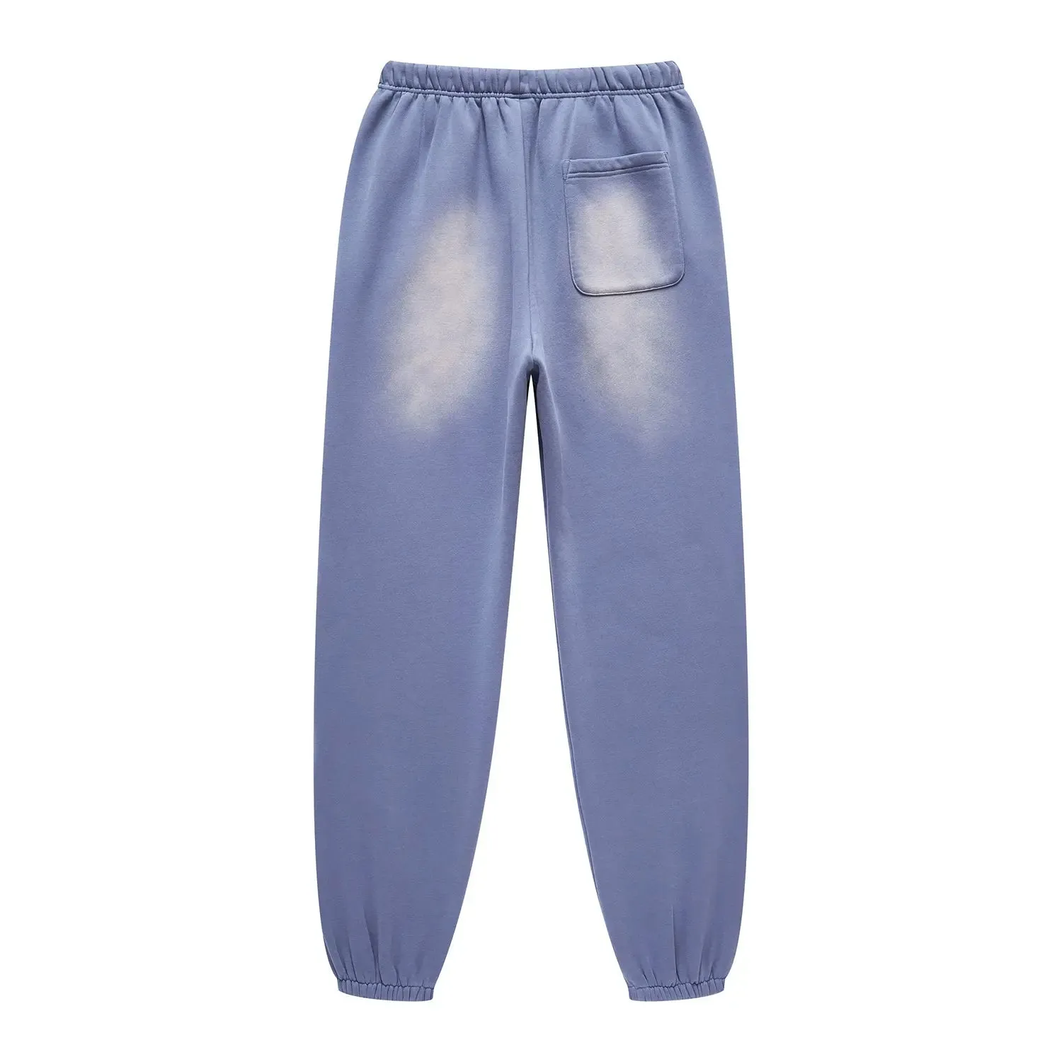 ClassA1 (Denim Blue)Streetwear Unisex Monkey Washed Dyed Fleece Joggers