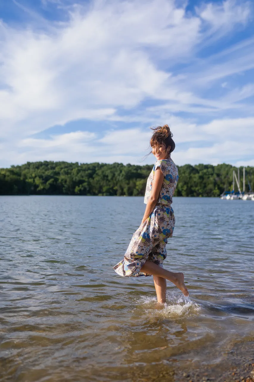 Claudia Skirt Set in Garden Print