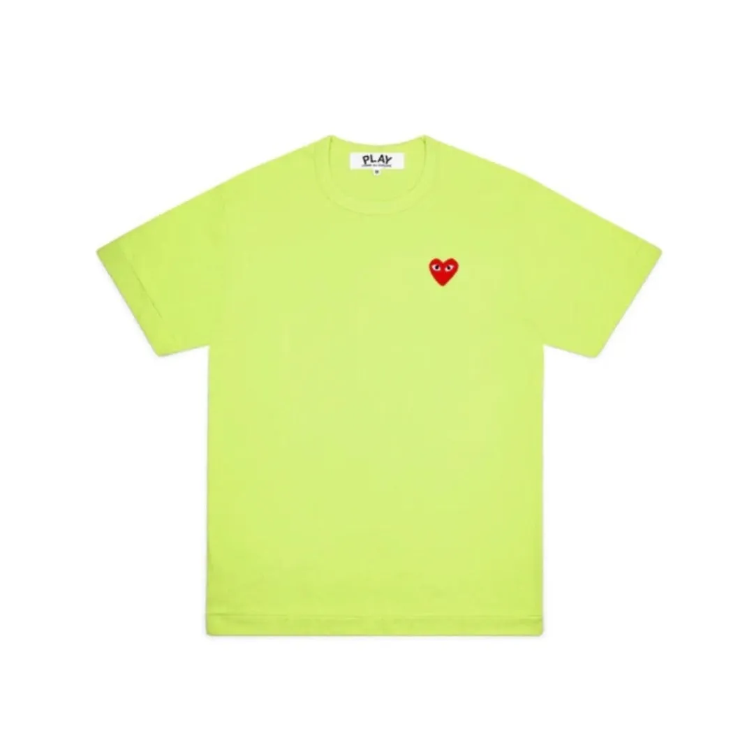 COMME DES GARÇON HEART PATCH T-SHIRT GREEN