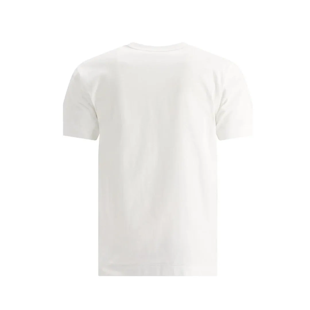 COMME DES GARÇONS HEART LOGO WHITE  / RED T-SHIRT (W)