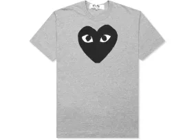 COMME DES GARÇONS PLAY BLACK HEART T-SHIRT GREY