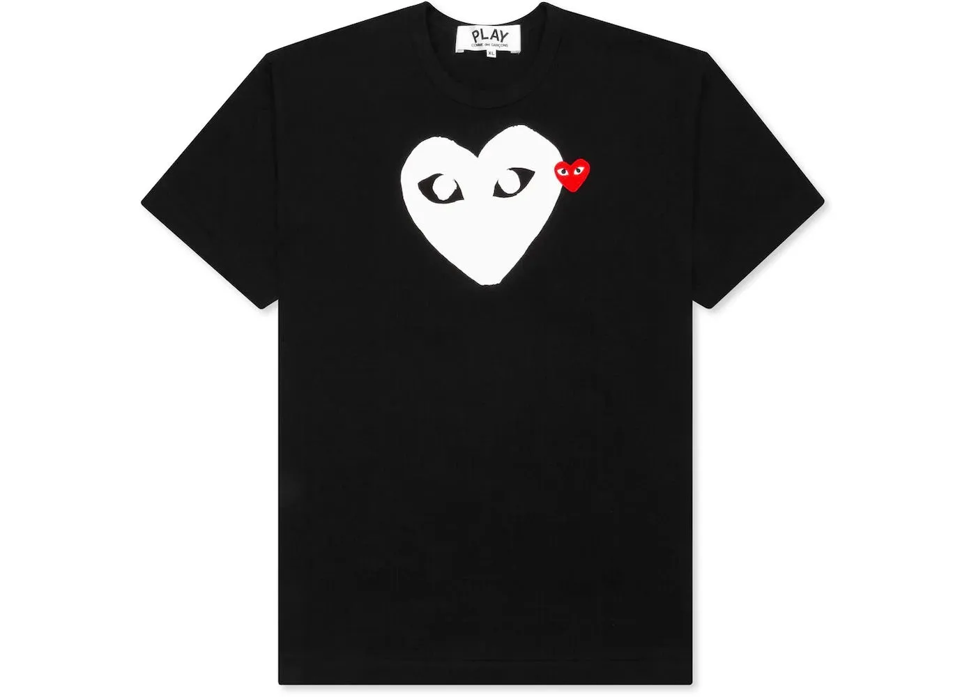 COMME DES GARÇONS PLAY EMBLEM HEART T-SHIRT BLACK