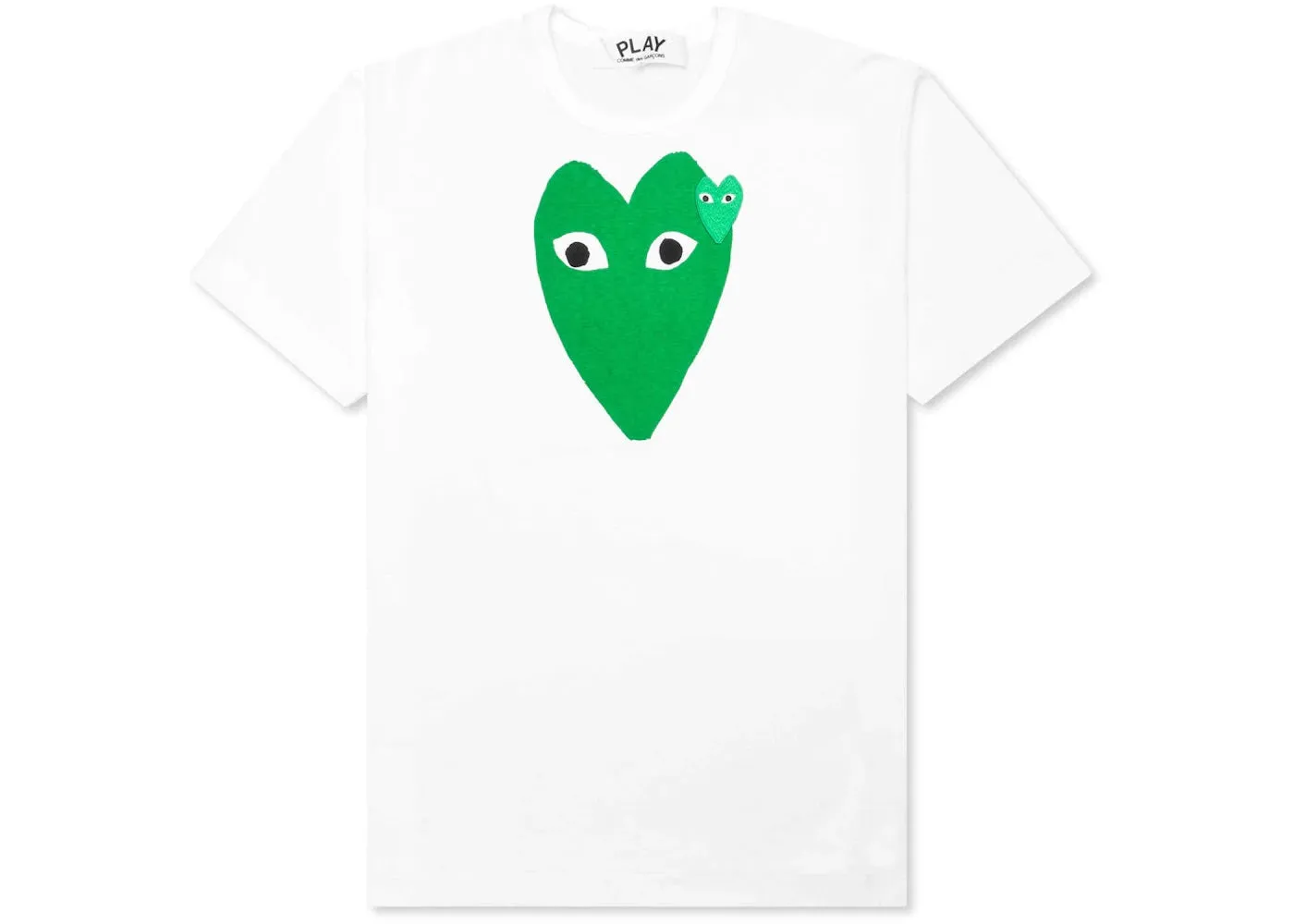 COMME DES GARÇONS PLAY GREEN HEART T-SHIRT WHITE