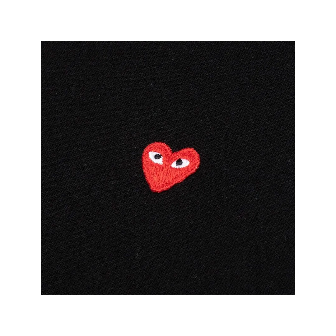 COMME DES GARÇONS PLAY SMALL RED HEART BLACK T-SHIRT