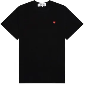 COMME DES GARÇONS PLAY SMALL RED HEART BLACK T-SHIRT