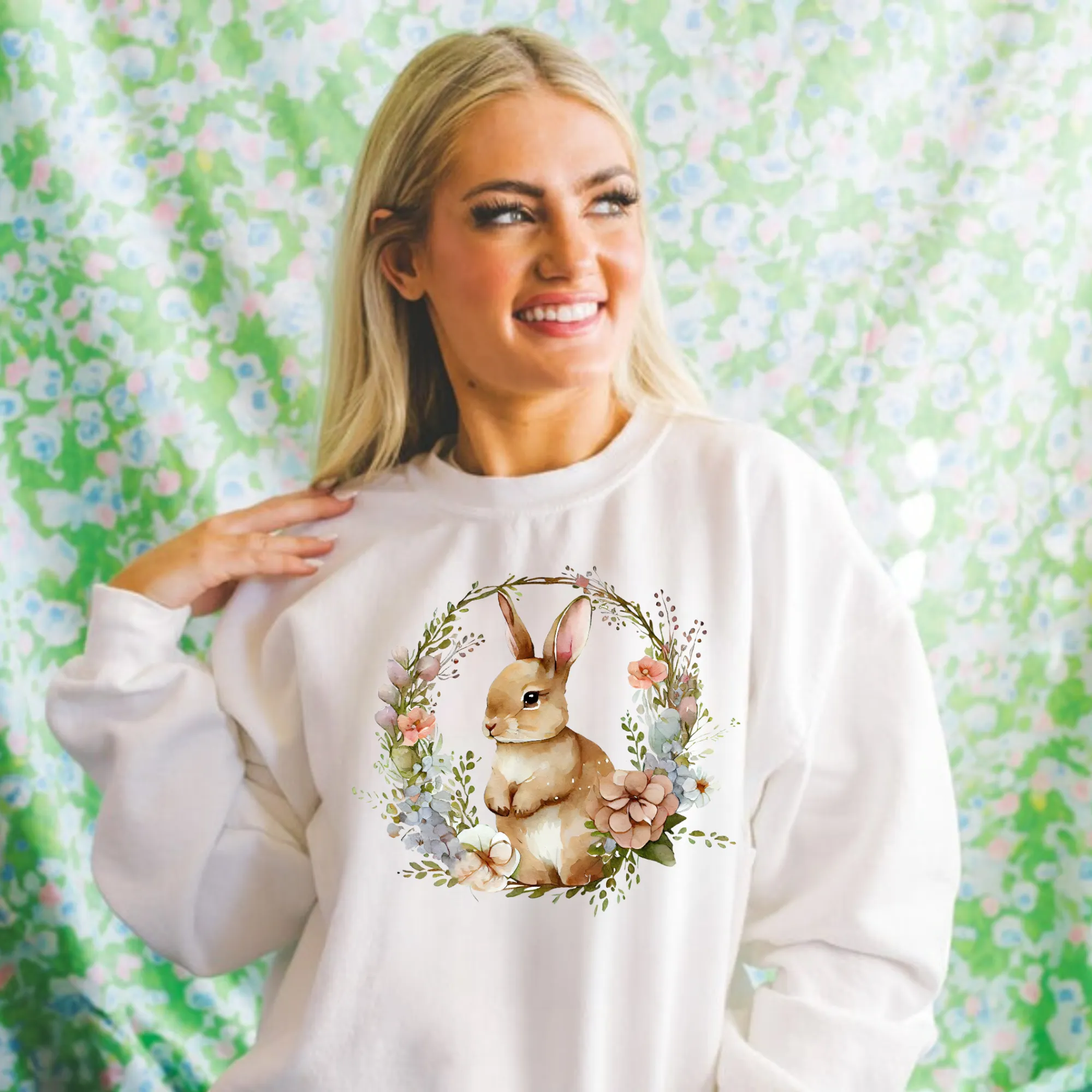 Coquette Bunny Crewneck Sweatshirt