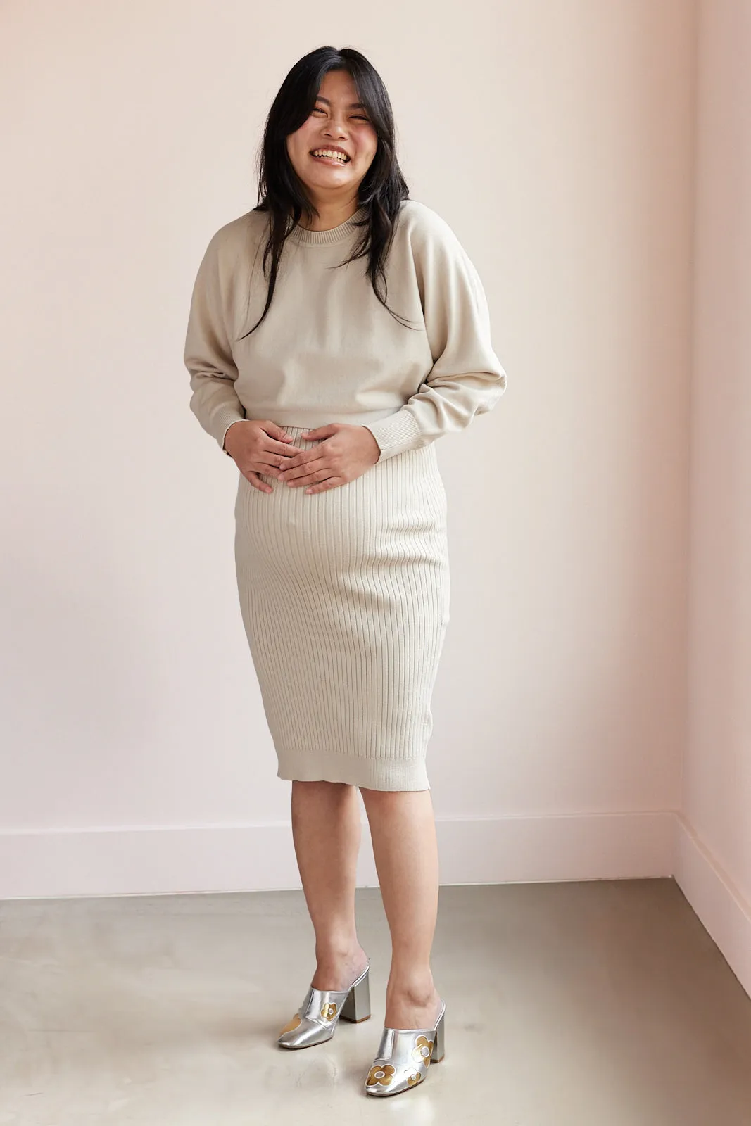 Cozy Dress   Sweater Maternity Set