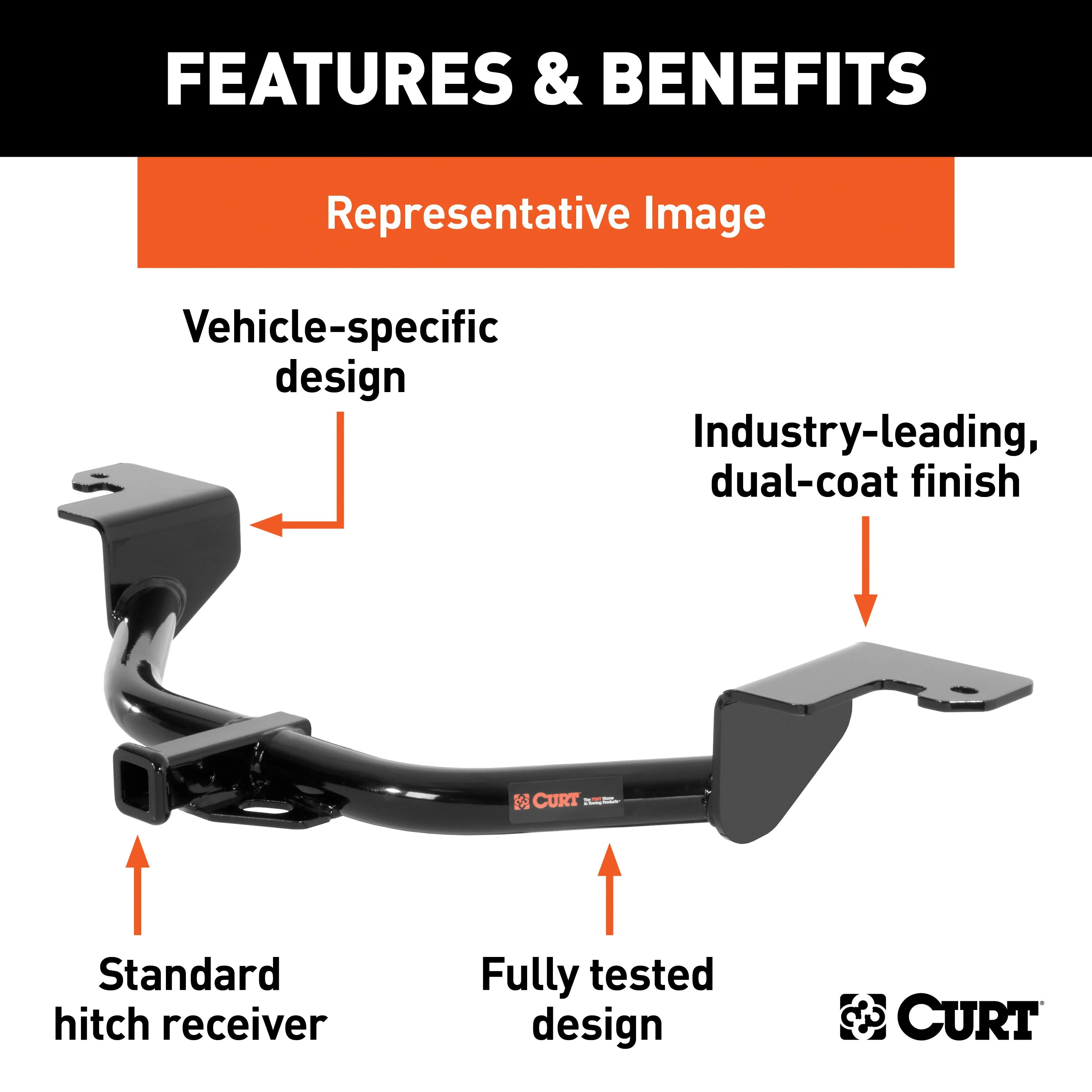 CURT 11701 Class 1 Hitch; 1-1/4in.; Select Mercedes E320; E350; E500; E55AMG; E550; E63AMG