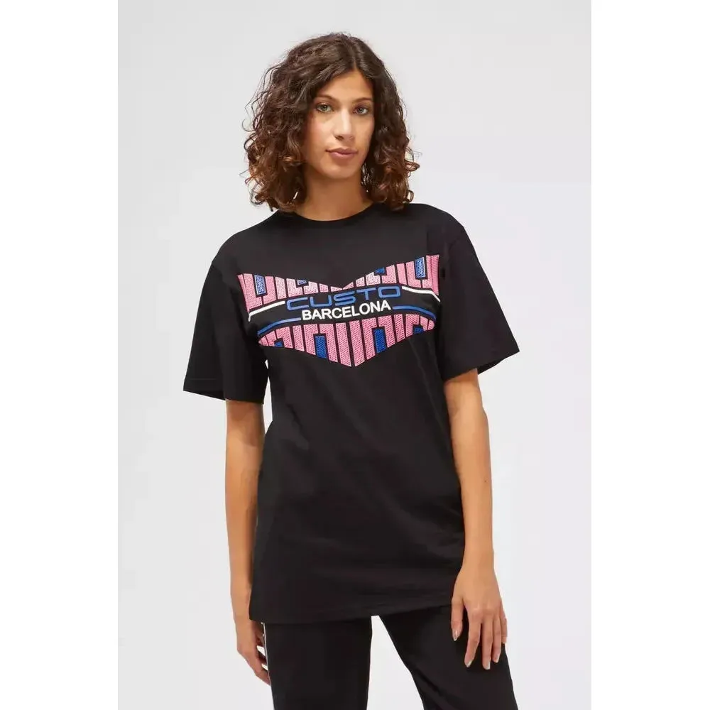 Custo Barcelona Black Cotton Women Top