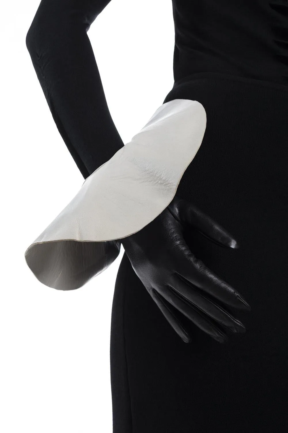 Danielle 4 - Women's Silk Lined Leather Gloves with Oversized Cuff