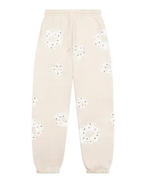 Denim Tears Rhinestone Cotton Wreath Sweatpants Oatmeal