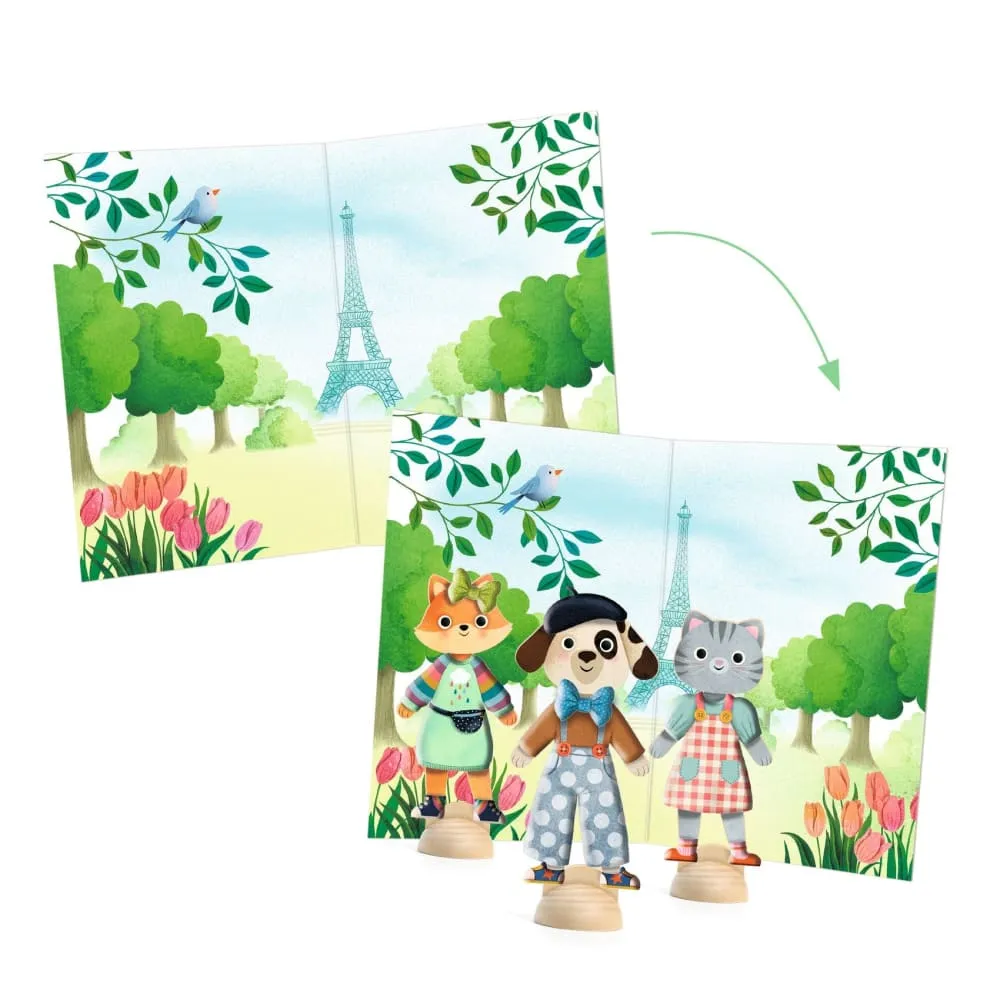 Djeco Bonjour Paris Collage Dress Up