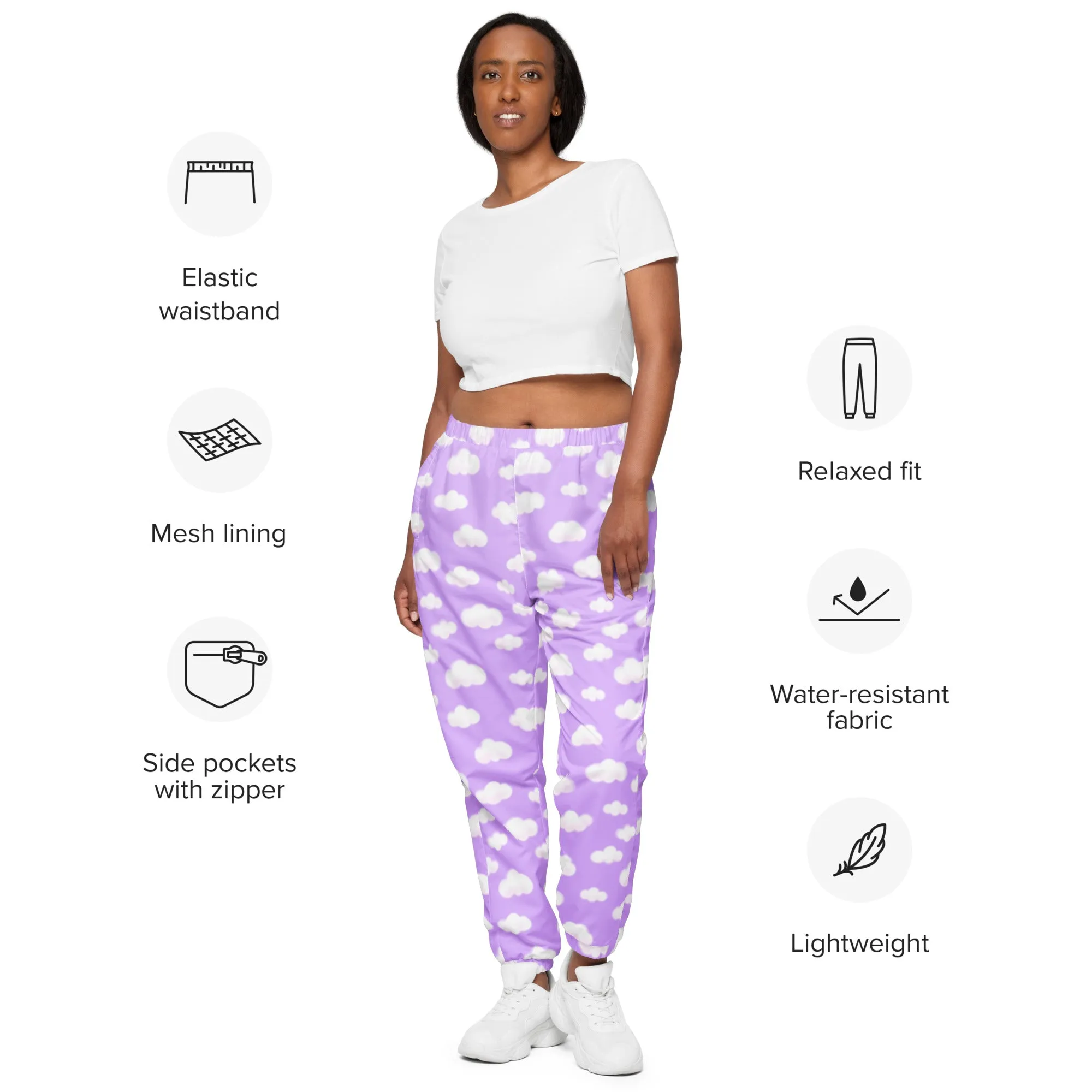 Dreamy Clouds Unisex Track Pants (Lilac)