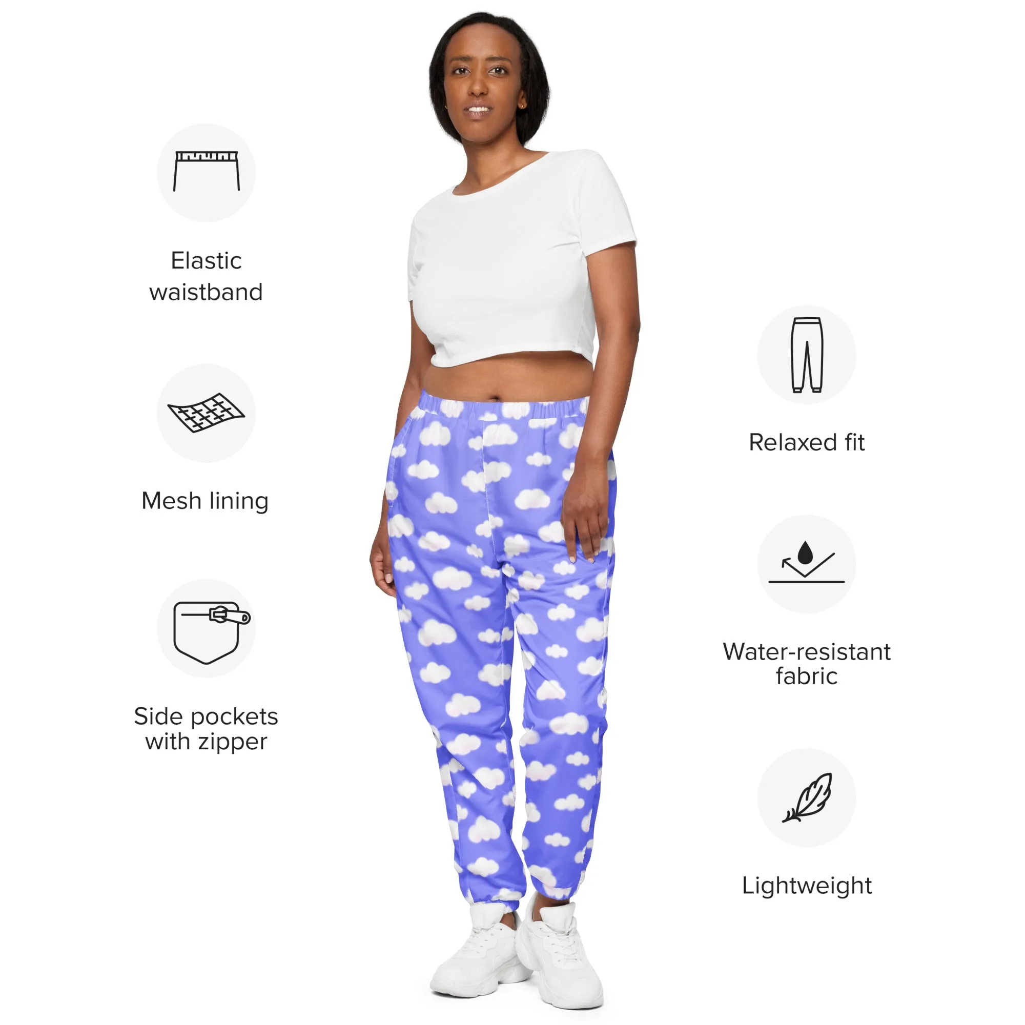 Dreamy Clouds Unisex Track Pants (Periwinkle)