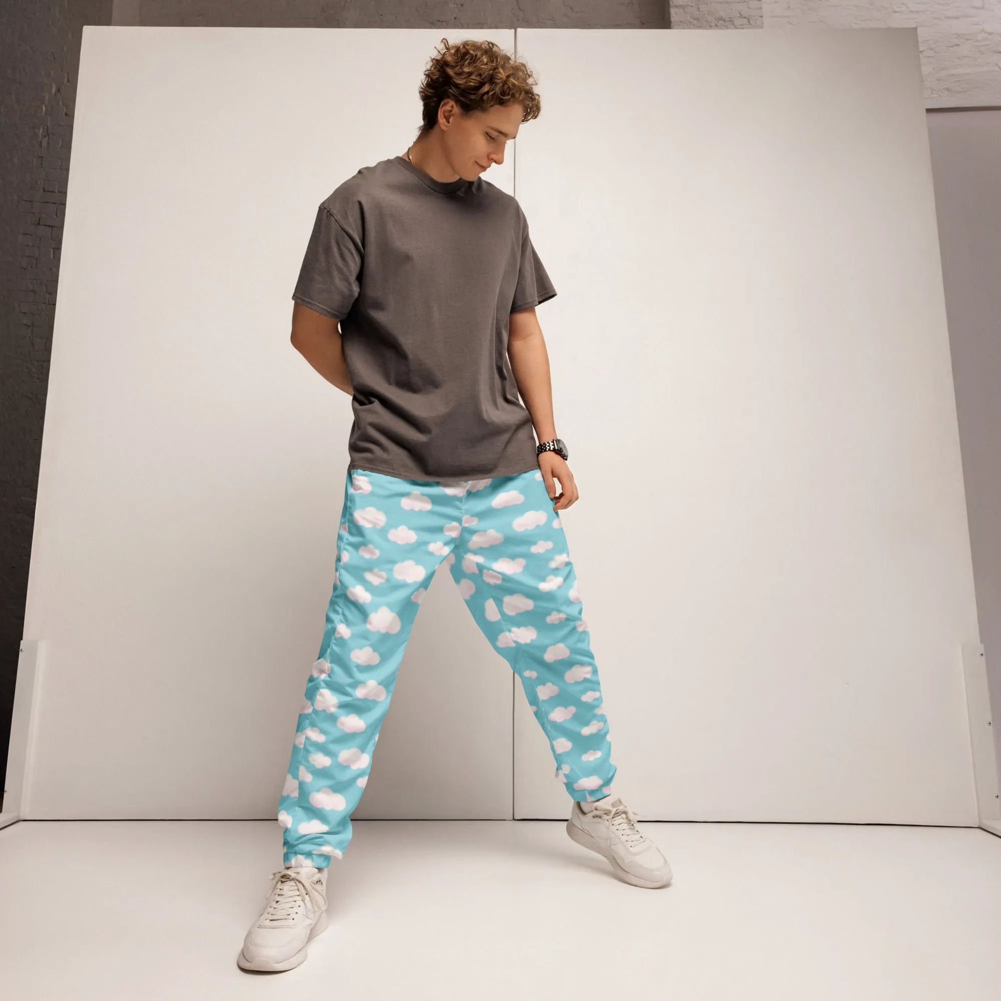 Dreamy Clouds Unisex Track Pants (Sky Blue)