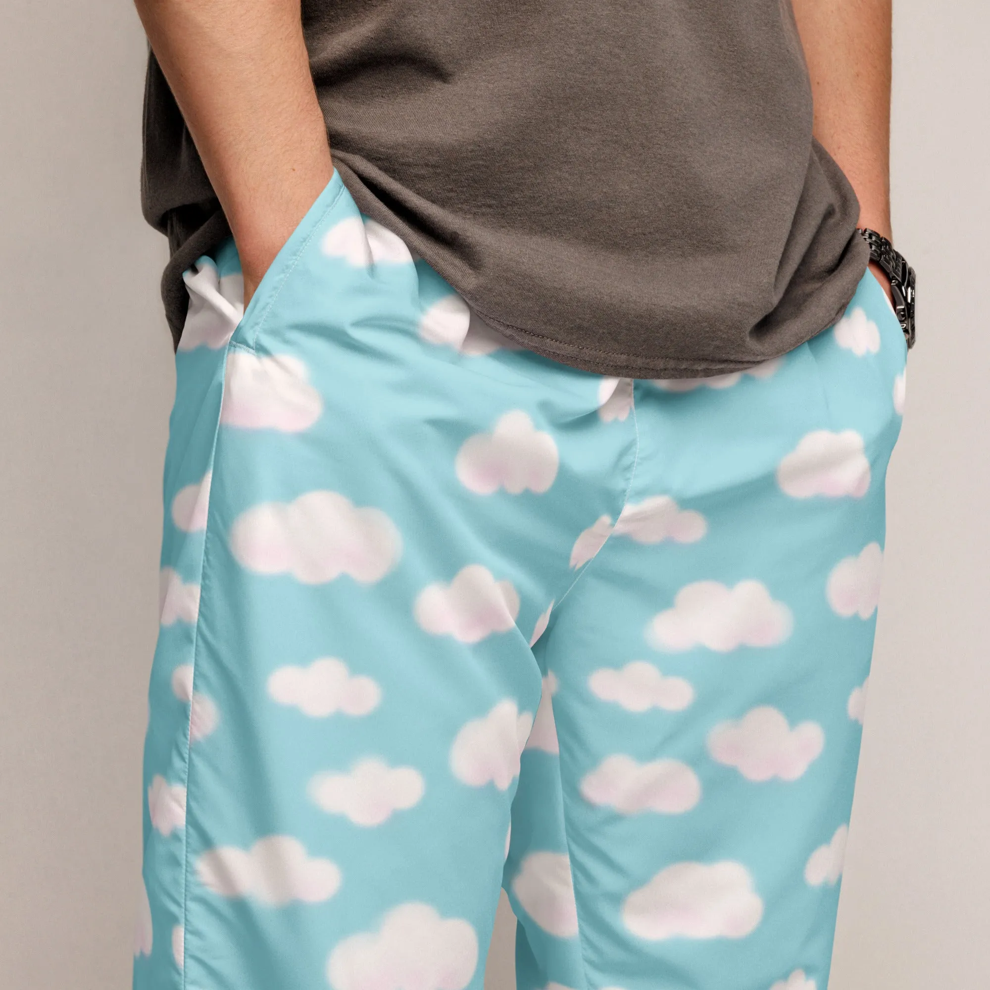 Dreamy Clouds Unisex Track Pants (Sky Blue)