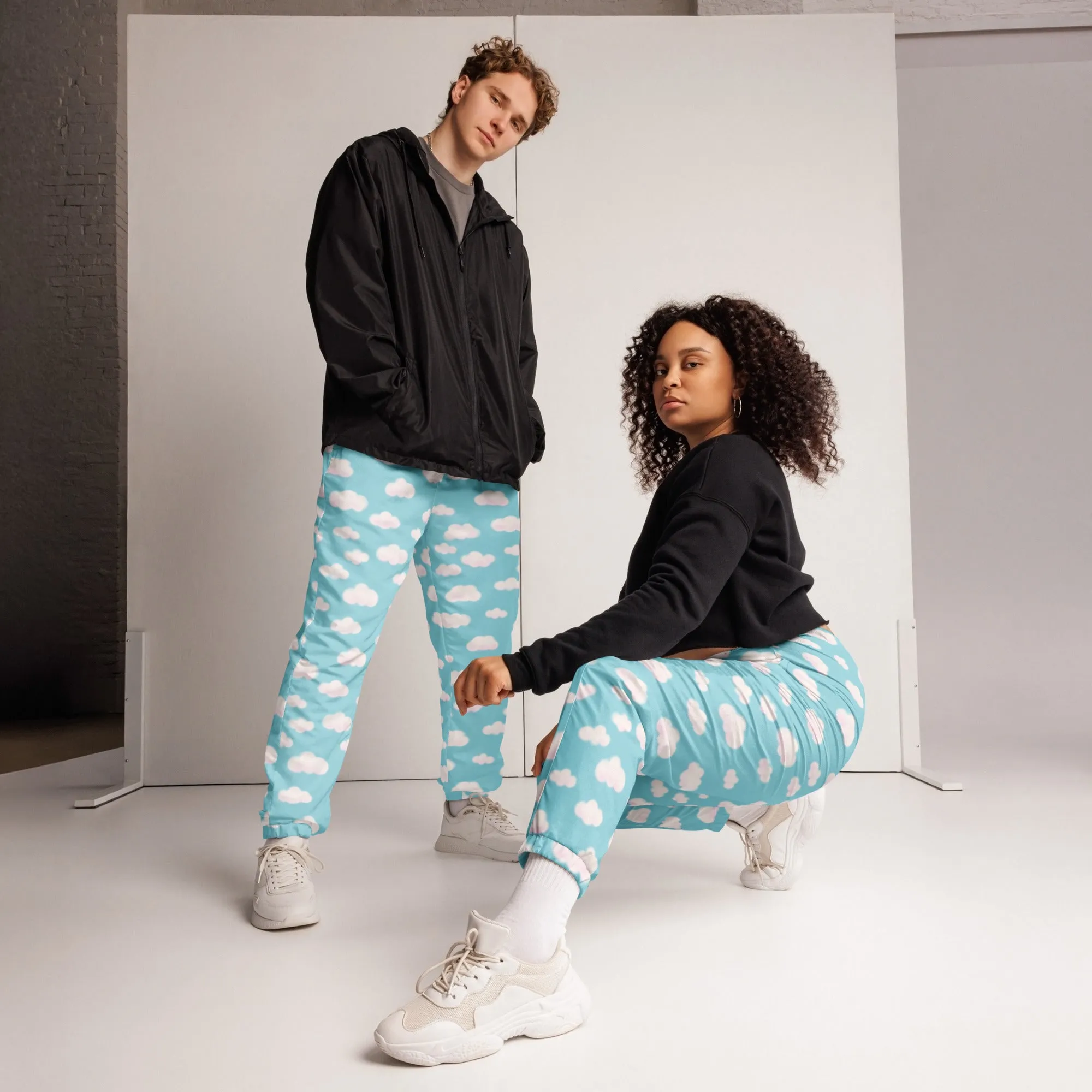 Dreamy Clouds Unisex Track Pants (Sky Blue)