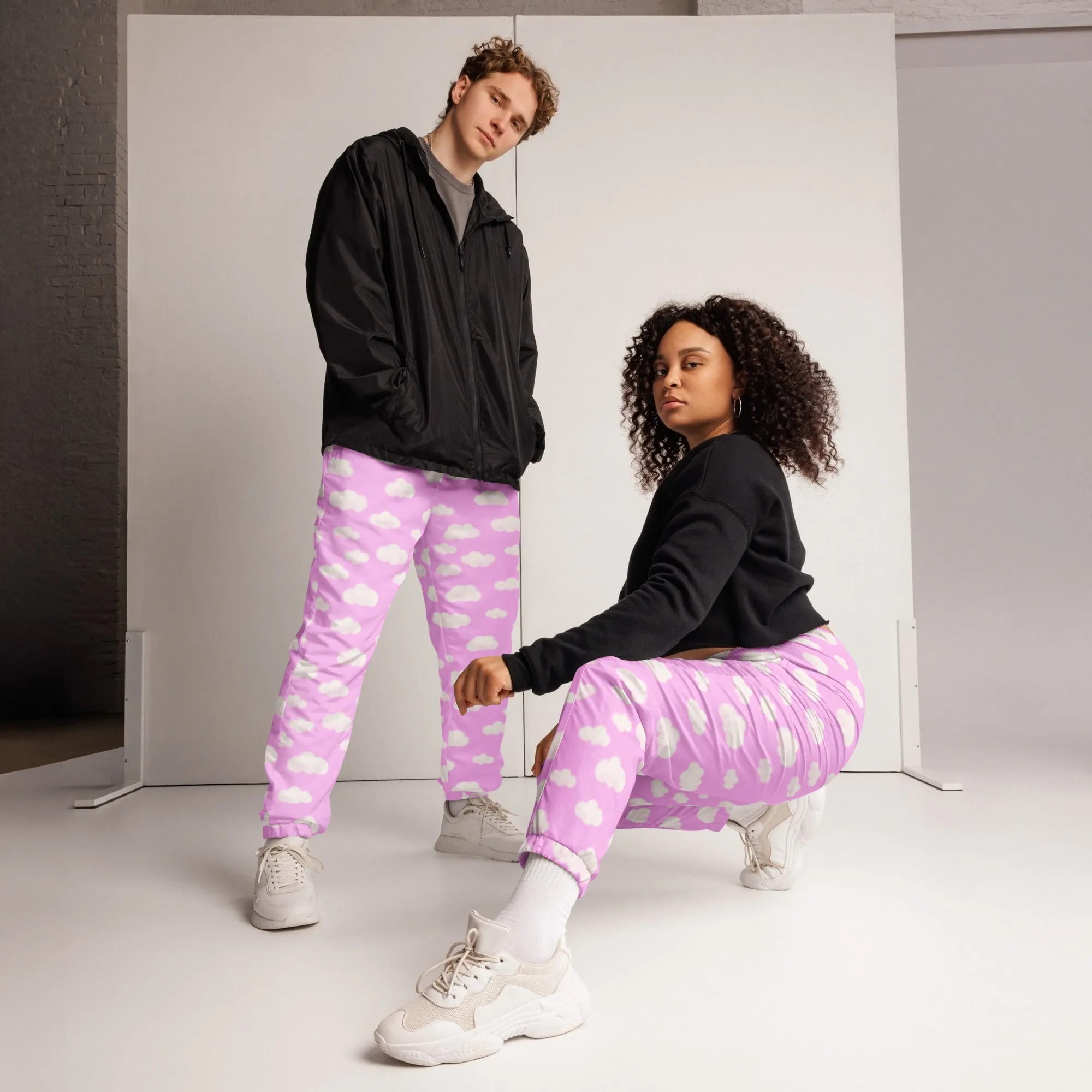 Dreamy Clouds Unisex Track Pants (Taffy Pink)