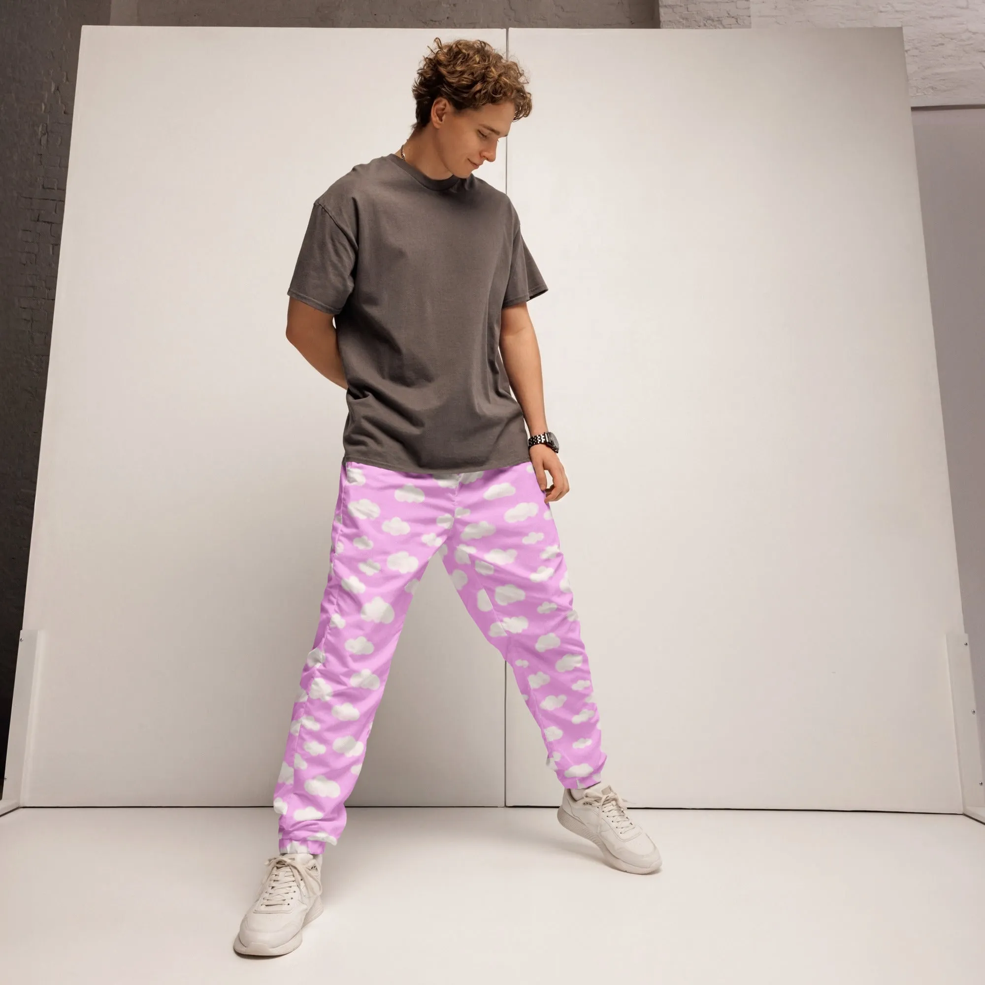 Dreamy Clouds Unisex Track Pants (Taffy Pink)