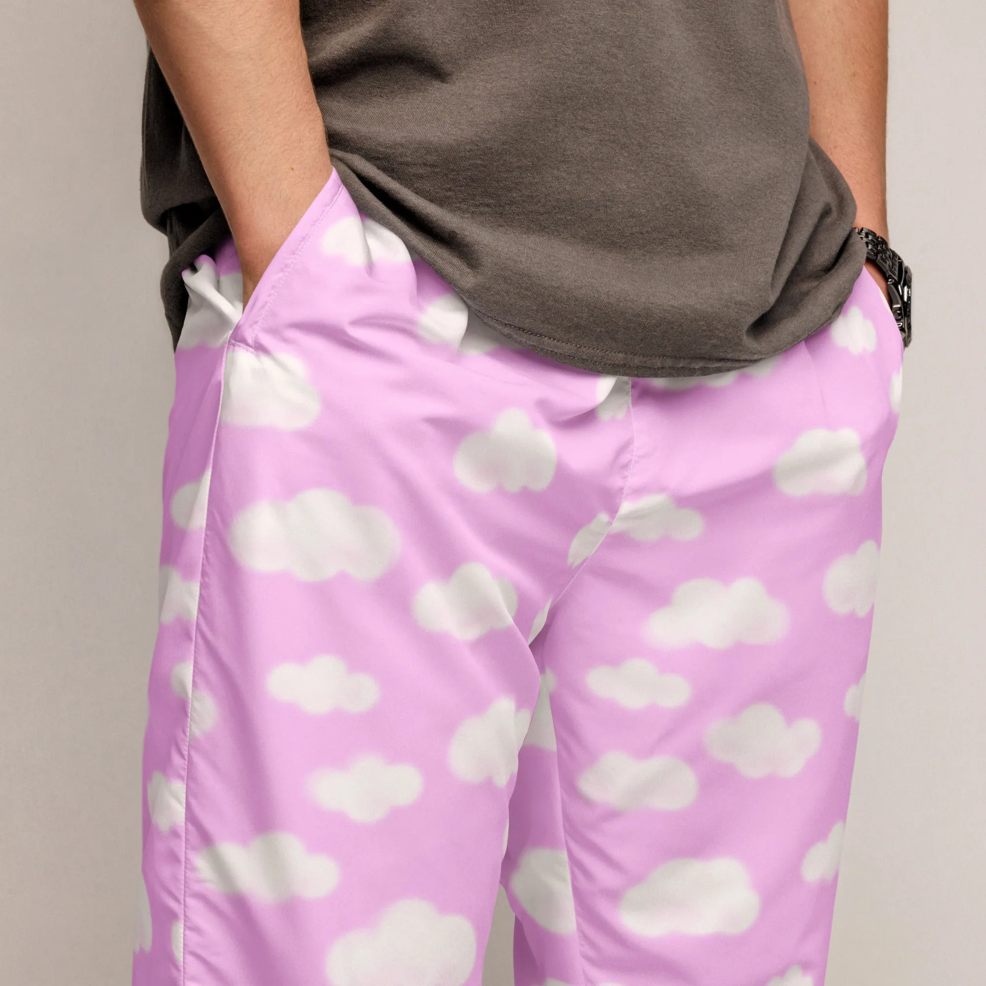 Dreamy Clouds Unisex Track Pants (Taffy Pink)