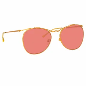 Dries Van Noten Ladies Cat Eye Red Sunglasses DVN194C3SUN